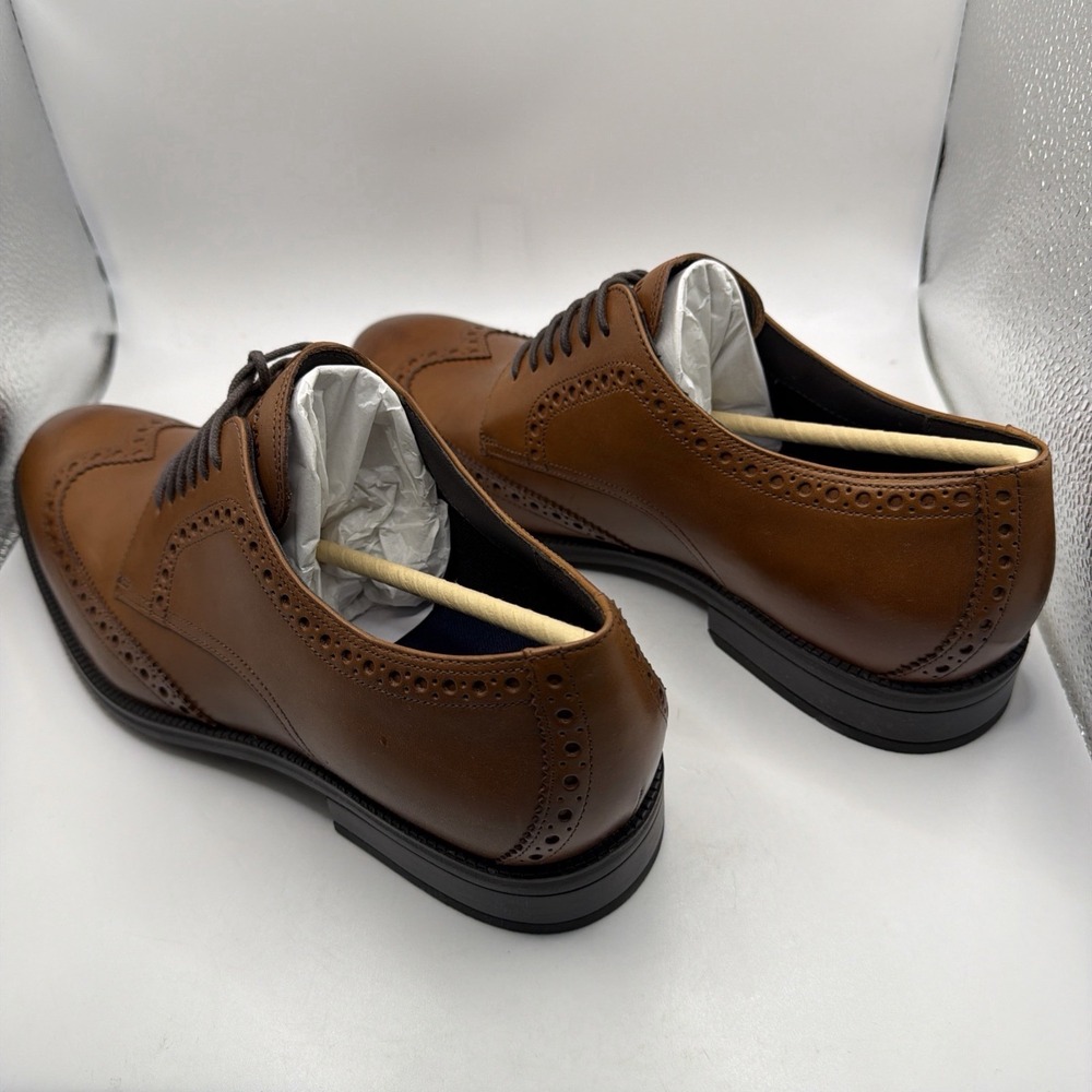 COLE HAAN Mens Dress Shoes 'Me Wing Oxford' Lace up C34598 Tan size 9 - Picture 4 of 15